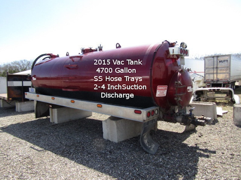 Used VAC Tanks 3500 to 4700 Gallon & Used Masport and Fruitland Pumps.